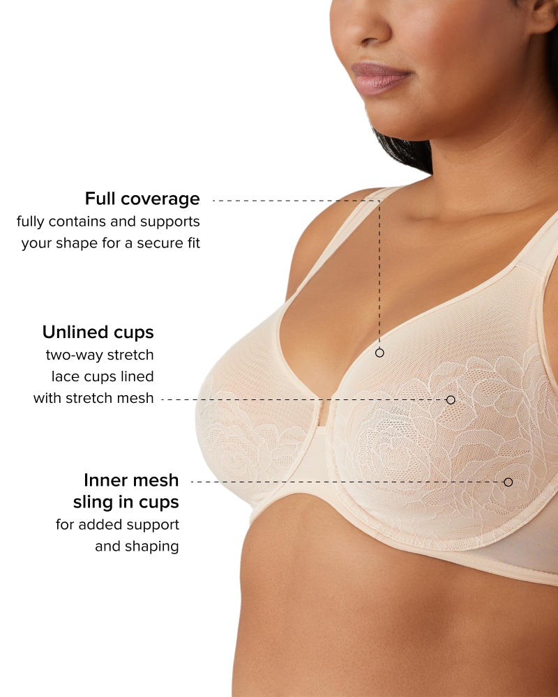 Wacoal Women's Stark Beauty Unlined Full Coverage Underwire Bra, 855225, Sand, 36G - Image 2